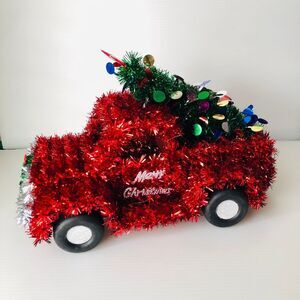 Christmas Tinsel Pickup Christmas Tree Harvest Truck Christmas Decor